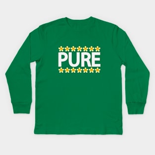 Pure creative typographic artwork Kids Long Sleeve T-Shirt